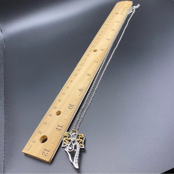 Crystal Angel Pendant/brooch Necklace - Picture 7 of 7